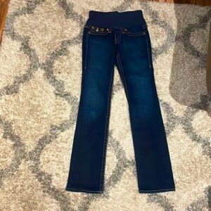 True Religion Joey Boot Cut Maternity Jeans Sz 27